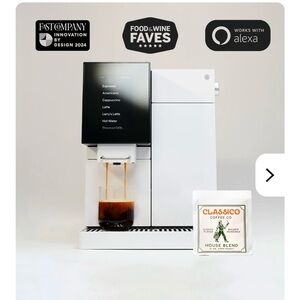 Terra Kaffe tk-02 White Espresso Machine with Coffee Pod